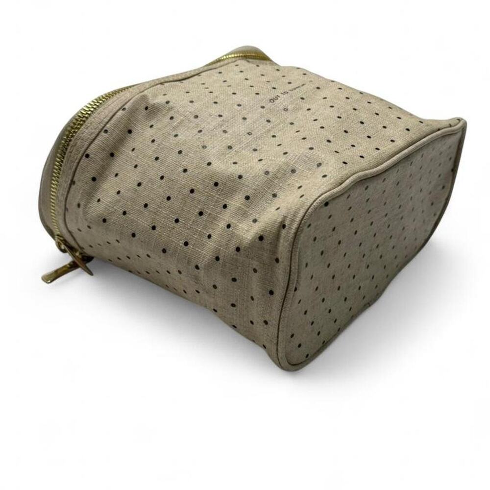 Kate Spade black + cream polka dot lunch bag coquette lunch box work office girl - Picture 6 of 8
